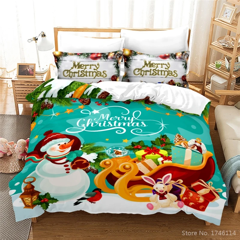 Twin Full Queen King Size Bedding Set 3D Cartoon Printed Merry Christmas Duvet Cover Pillowcase Set Bedclothes for Home Decor
Twin Full Queen King Size Bedding Set 3D Cartoon Printed Merry Christmas Duvet Cover Pillowcase Set Bedclothes for Home Decor