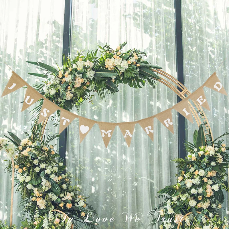 3.5m Just Married Bunting Jute Burlap Photo Booth Prop Wedding Banner White Heart Flag Wall Hanging Garland Wedding Party Decor
3.5m Just Married Bunting Jute Burlap Photo Booth Prop Wedding Banner White Heart Flag Wall Hanging Garland Wedding Party Decor