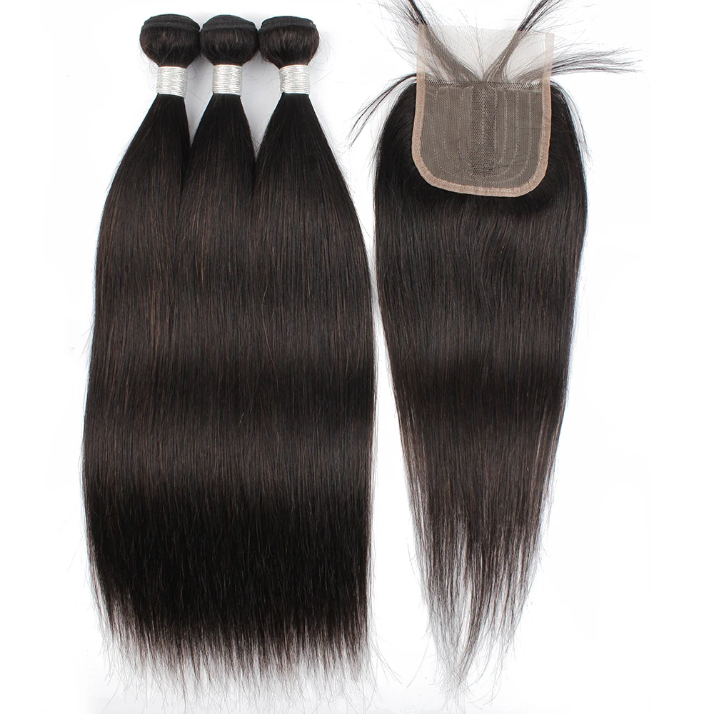 Human hair 3 bundles with T part lace closure natural color straight Brazilian hair extension middle part closure with baby hair
Human hair 3 bundles with T part lace closure natural color straight Brazilian hair extension middle part closure with baby hair
