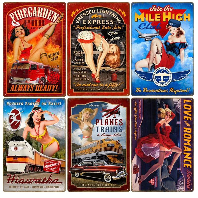 Wine Diva Tin Signs Train Plane Vintage Metal Wall Decor for Bar Pub Club Garage Man Cave Poster Pin Up Girl Retro Plaque ZSS26
Wine Diva Tin Signs Train Plane Vintage Metal Wall Decor for Bar Pub Club Garage Man Cave Poster Pin Up Girl Retro Plaque ZSS26