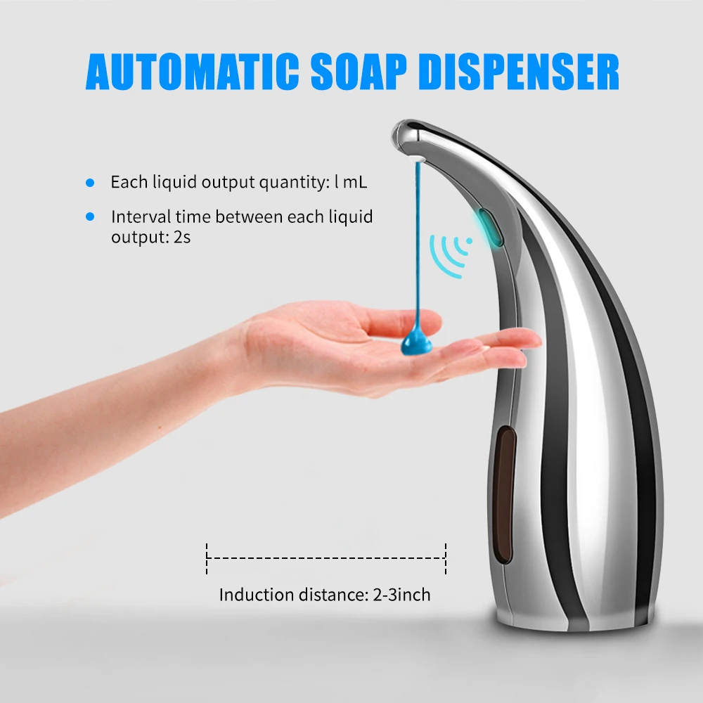 Automatic Soap Dispenser Infrared Hand-free Touchless Dish Liquid Lotion Gel Shampoo Chamber for Bathroom Kitchen 300ml
Automatic Soap Dispenser Infrared Hand-free Touchless Dish Liquid Lotion Gel Shampoo Chamber for Bathroom Kitchen 300ml