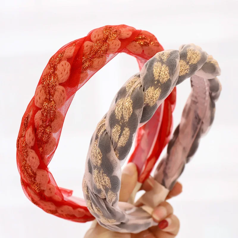 2021 New Spring Korean Yarn Twisted Headband Anti-skid Hairbands Mesh Headbands Fashion Head Wear Women Girls Accessories
2021 New Spring Korean Yarn Twisted Headband Anti-skid Hairbands Mesh Headbands Fashion Head Wear Women Girls Accessories