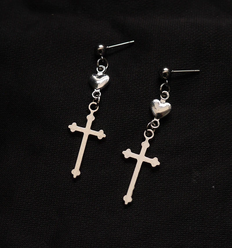 Vintage Cross Drop Earrings Punk Hip Hop Jewelry Woman Earrings Love Heart Stud Earrings Girl Earrings
Vintage Cross Drop Earrings Punk Hip Hop Jewelry Woman Earrings Love Heart Stud Earrings Girl Earrings