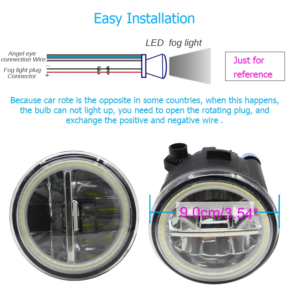 Buildreamen2 For Infiniti G G25 G37 2011 2012 2013 Car H11 LED Bulb Fog Light Angel Eye Halo Ring DRL Daytime Running 12V | Автомобили и