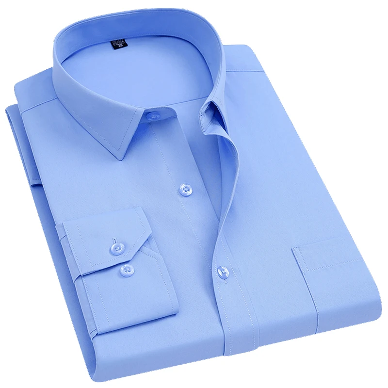 Men's Long Sleeve Standard-fit Solid Basic Dress Shirt Single Patch Pocket Formal Business Work Button-up Striped/plaid Shirts
Men's Long Sleeve Standard-fit Solid Basic Dress Shirt Single Patch Pocket Formal Business Work Button-up Striped/plaid Shirts