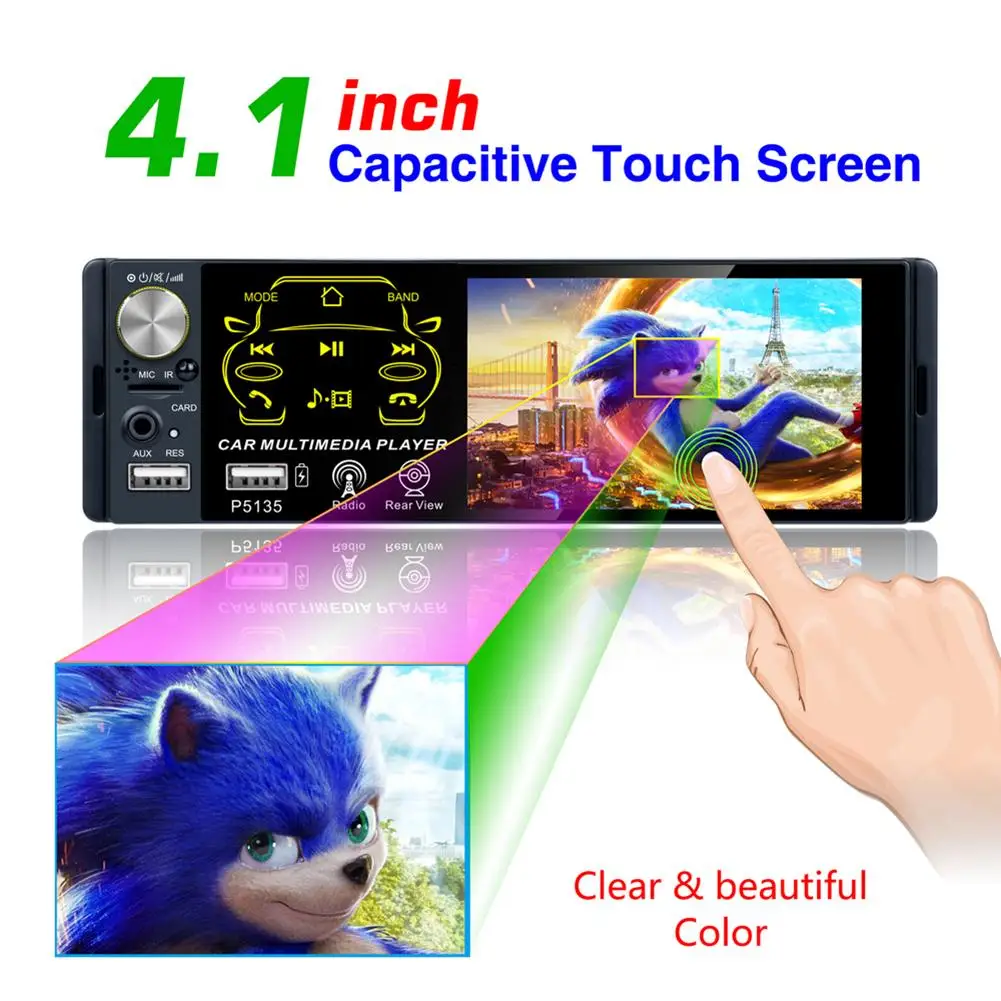 4.1 Inch Car Radio With HD Touch Screen Bluetooth Two USB Port For Car MP5 Media Player Radio Automotive Electronic Accessories
4.1 Inch Car Radio With HD Touch Screen Bluetooth Two USB Port For Car MP5 Media Player Radio Automotive Electronic Accessories