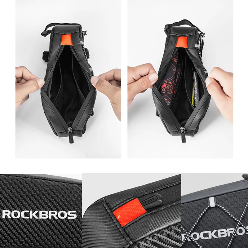 Велосипедные Сумки ROCKBROS с отражающей рамой вместительные ультралегкие мешки для