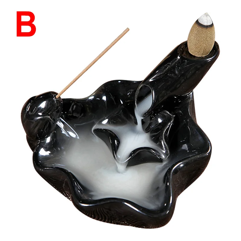 Backflow Censer Smoking Flow Ceramic Incense Holder Decoration for Home Garden DFK889
Backflow Censer Smoking Flow Ceramic Incense Holder Decoration for Home Garden DFK889