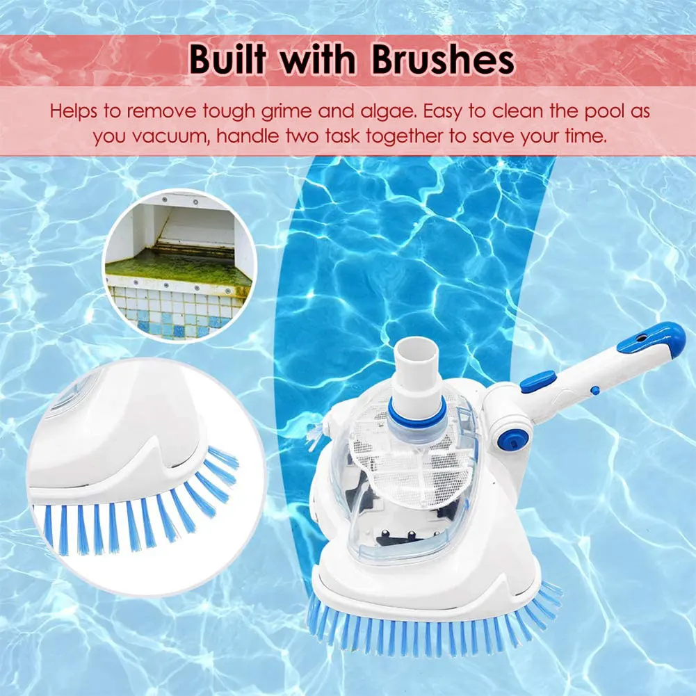 Pool Vacuum Head Swimming Pool Suction Head Spa Vacuum Head Pool Cleaning Brush Removable Transparent For Removes Debris
Pool Vacuum Head Swimming Pool Suction Head Spa Vacuum Head Pool Cleaning Brush Removable Transparent For Removes Debris