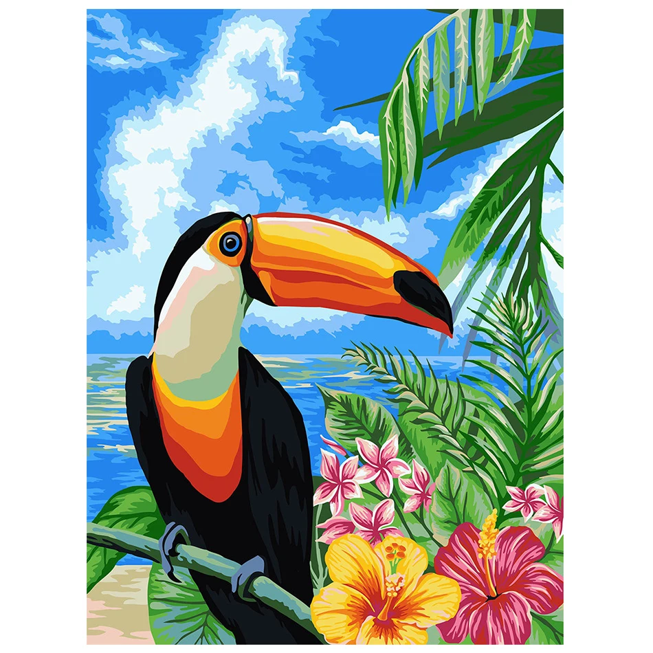 DIY 5D Diamond Painting Animal Toucan At Seaside Cross Stitch Full Drill Embroidery Mosaic Art Picture of Rhinestones Home Decor
DIY 5D Diamond Painting Animal Toucan At Seaside Cross Stitch Full Drill Embroidery Mosaic Art Picture of Rhinestones Home Decor