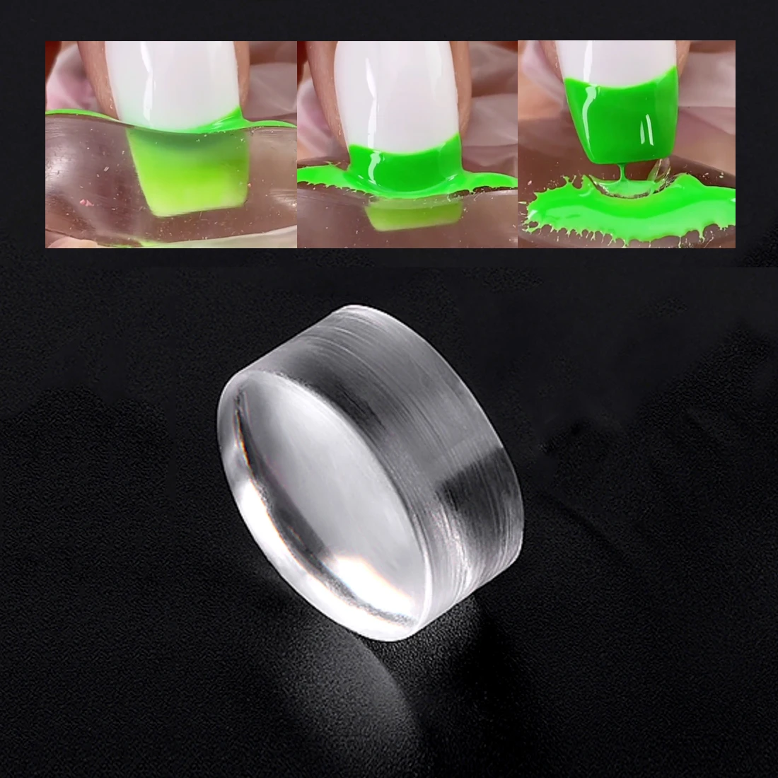 1pcs transparent Silicone stamper Nail Art Stamping Head For french nail tips 2.8cm Clear jelly nail stamper Replacement 
1pcs transparent Silicone stamper Nail Art Stamping Head For french nail tips 2.8cm Clear jelly nail stamper Replacement