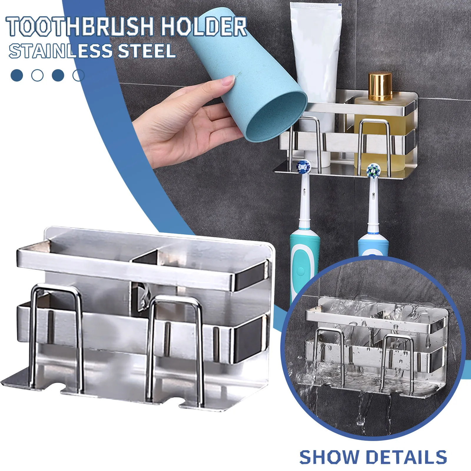 Premium Bathroom Toothbrush Holder Stainless Steel Bathroom Toothbrush Organizer
Premium Bathroom Toothbrush Holder Stainless Steel Bathroom Toothbrush Organizer