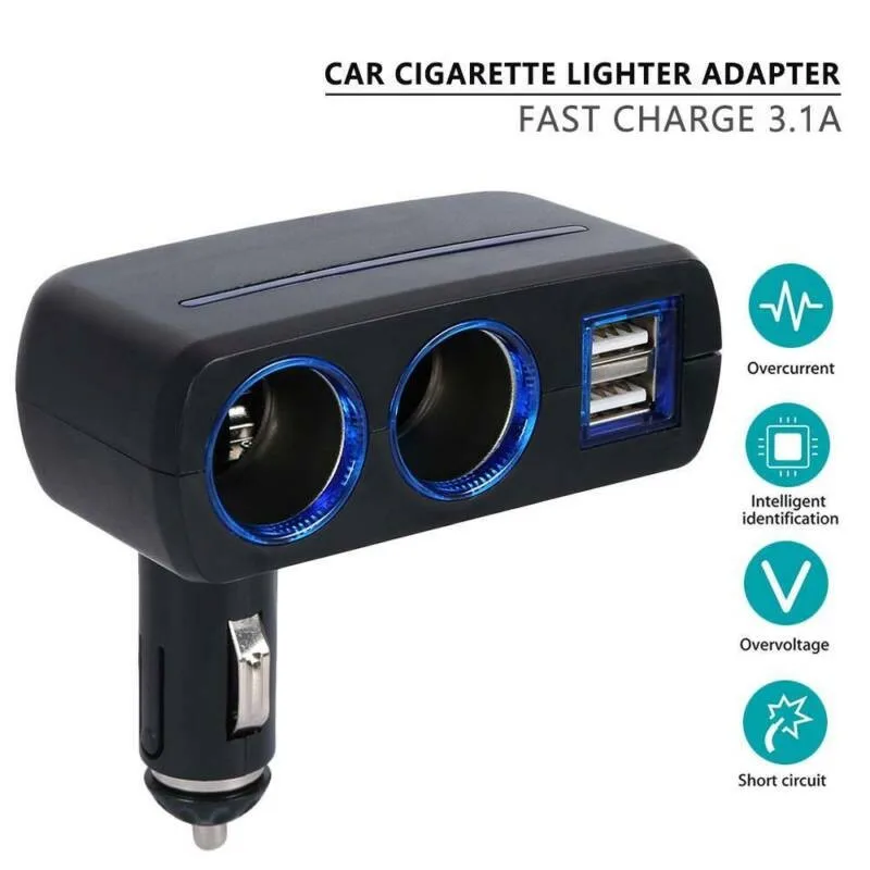 2 Way Power Socket Splitter Charger Adapter Black Car Cigarette Lighter Compact Design DC 12V Double High Quality
2 Way Power Socket Splitter Charger Adapter Black Car Cigarette Lighter Compact Design DC 12V Double High Quality