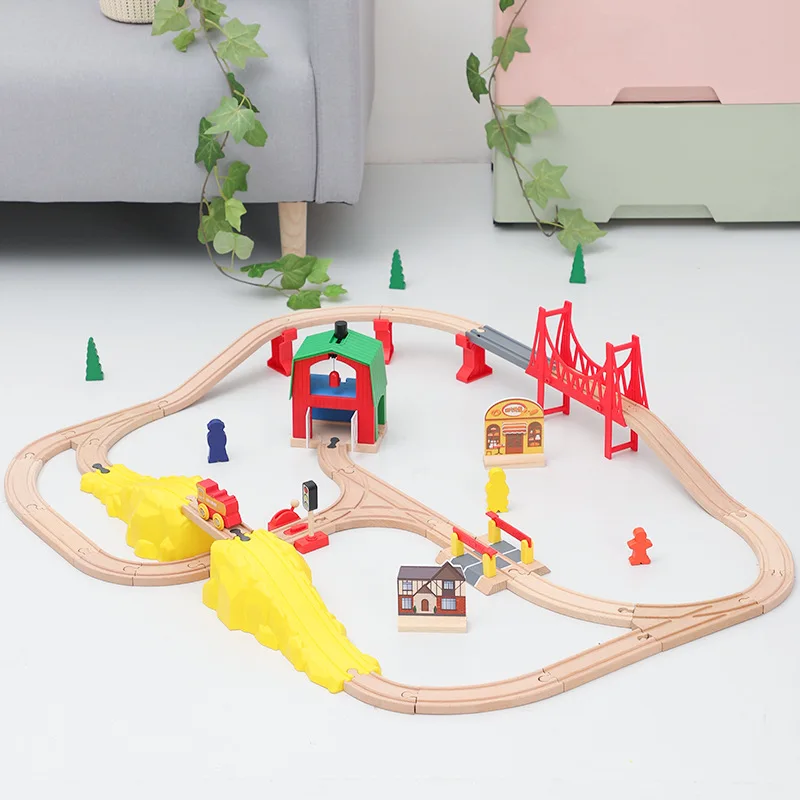 Beech Wooden Train Track Set Electric Magnetic Train Railway Vehicle Toys Assembled Wood Tracks Educational Toys for Children
Beech Wooden Train Track Set Electric Magnetic Train Railway Vehicle Toys Assembled Wood Tracks Educational Toys for Children