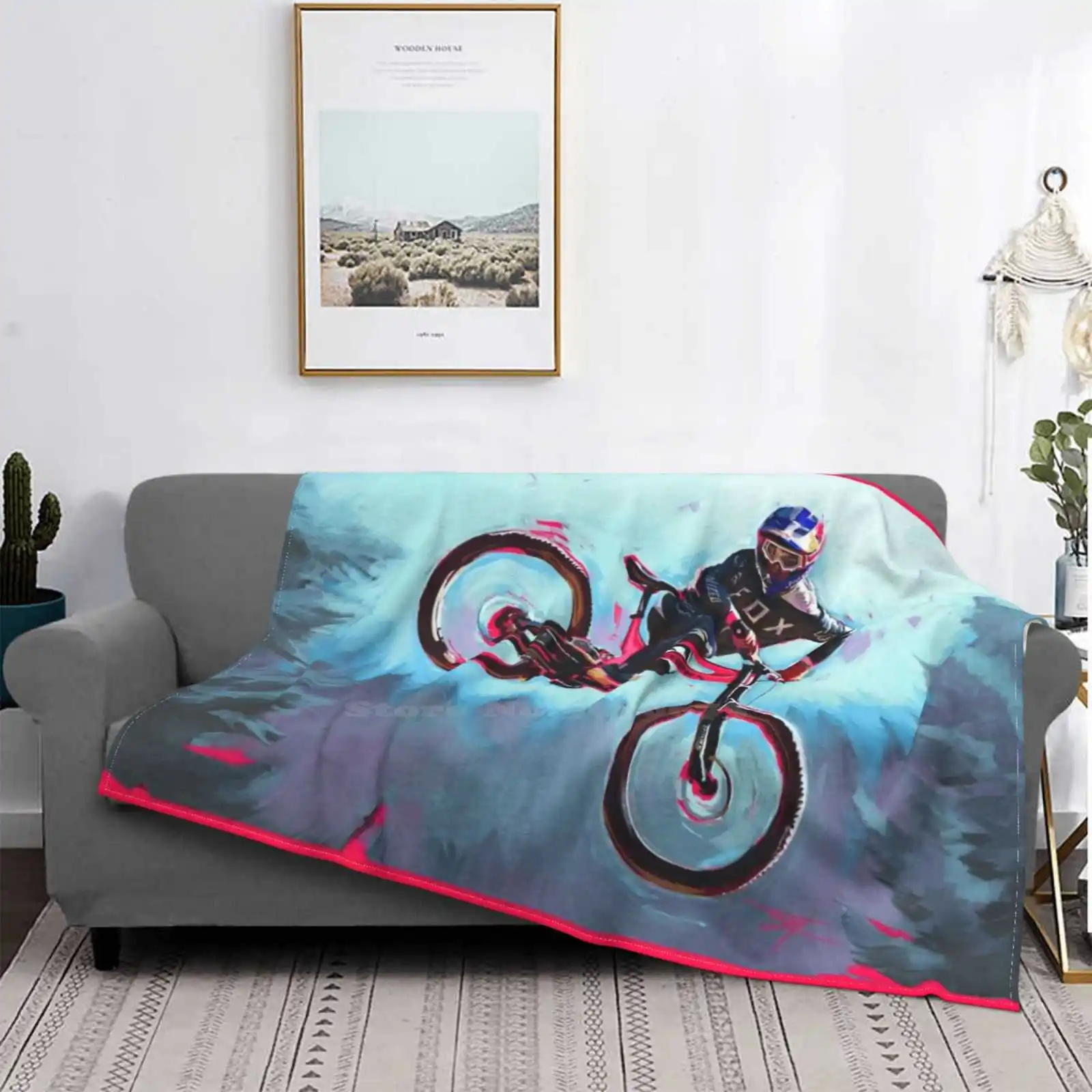 

Finn Iles At The Crankworx Whip Off New Arrival Fashion Leisure Flannel Blanket Bike Bicycle Mountain Mountainbike Moto Rider