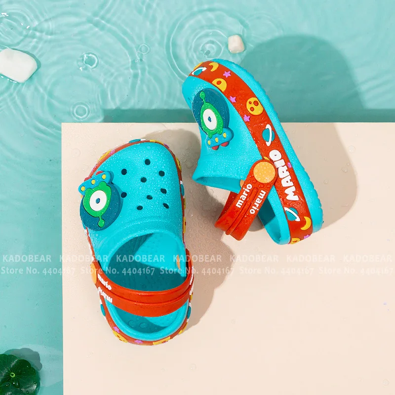 Летняя Пляжная водонепроницаемая обувь с рисунком утки и кролика для маленьких