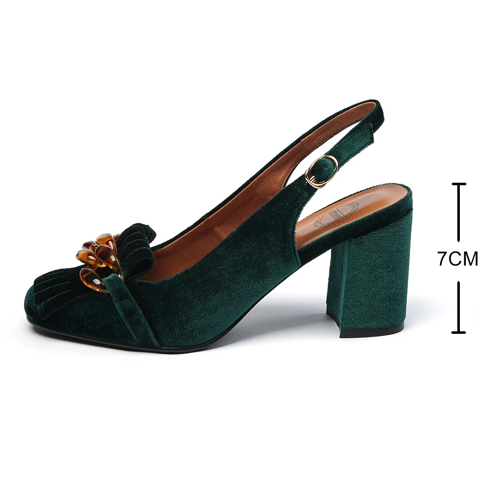 Summer Retro Velvet Shallow Slingback Women Chunky High Heel Sandals Ladies Crystal Chain Fringe Tassel Pumps Banquet Shoes New
Summer Retro Velvet Shallow Slingback Women Chunky High Heel Sandals Ladies Crystal Chain Fringe Tassel Pumps Banquet Shoes New