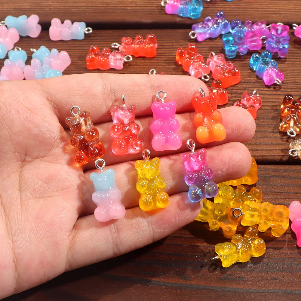 10Pcs/Lot Colorful Shiny Gummy Bear Charms Cute Animal Pendant for Jewelry Making Earrings Necklace Bracelet Accessories Finding
10Pcs/Lot Colorful Shiny Gummy Bear Charms Cute Animal Pendant for Jewelry Making Earrings Necklace Bracelet Accessories Finding