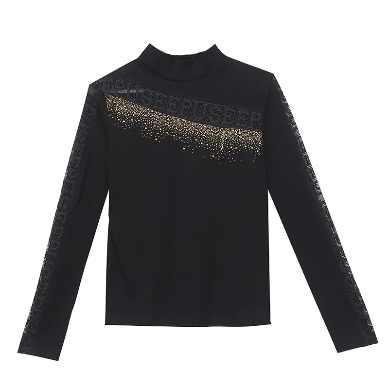 New Elegant Fashion Women Autumn Winter Rhinestone Half High Neck Warm Base Elastic T Shirt Top
New Elegant Fashion Women Autumn Winter Rhinestone Half High Neck Warm Base Elastic T Shirt Top