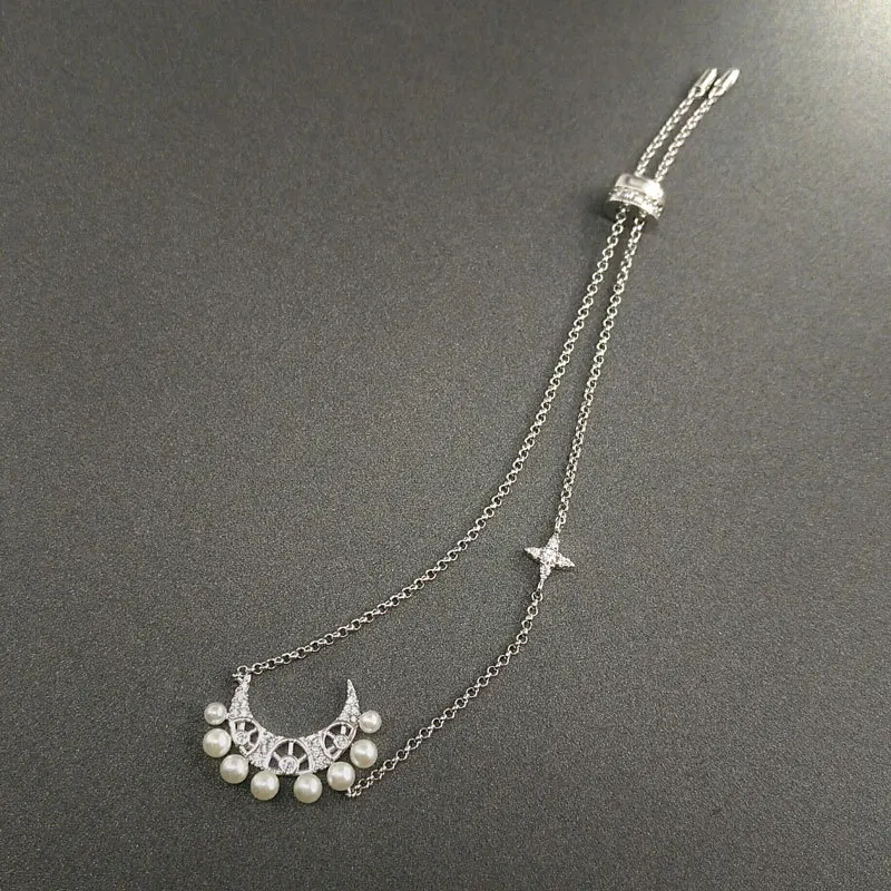 s925 sterling silver new product moon pearl adjustable fashionable temperament elegant bracelet women wedding charm lover gift
s925 sterling silver new product moon pearl adjustable fashionable temperament elegant bracelet women wedding charm lover gift