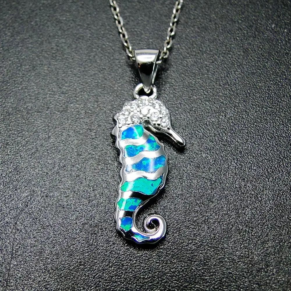 925 Sterling Silver Jewelry Seahorse Opal Pendant Necklace For Aniversary Engagement Birthday Party Gift
925 Sterling Silver Jewelry Seahorse Opal Pendant Necklace For Aniversary Engagement Birthday Party Gift