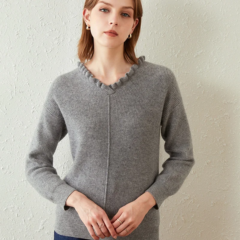 2021 Autumn Winter V-Neck Cashmere Sweater Women's Fungus Collar Slim Pullover Solid Color Knitting Wool Sweater Keep Warm,XXL
2021 Autumn Winter V-Neck Cashmere Sweater Women's Fungus Collar Slim Pullover Solid Color Knitting Wool Sweater Keep Warm,XXL