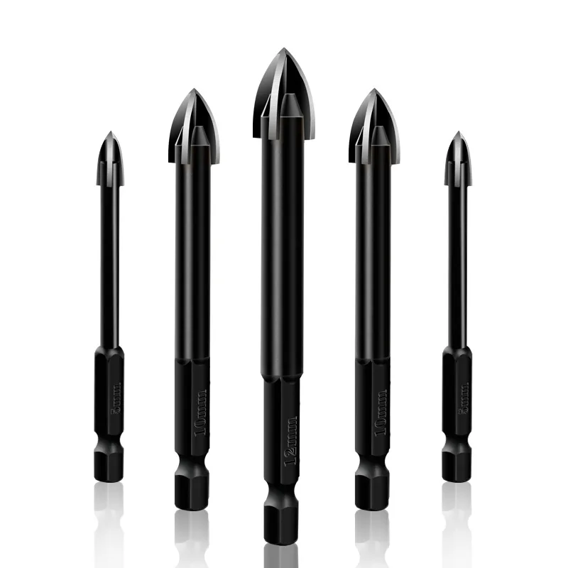 4mm/5mm/6mm/8mm/10mm/12mm Glass Drill Bit Set Alloy Carbide Point Cutting Edges Tile & Glass Cross Spear Head Drill Bits
4mm/5mm/6mm/8mm/10mm/12mm Glass Drill Bit Set Alloy Carbide Point Cutting Edges Tile & Glass Cross Spear Head Drill Bits