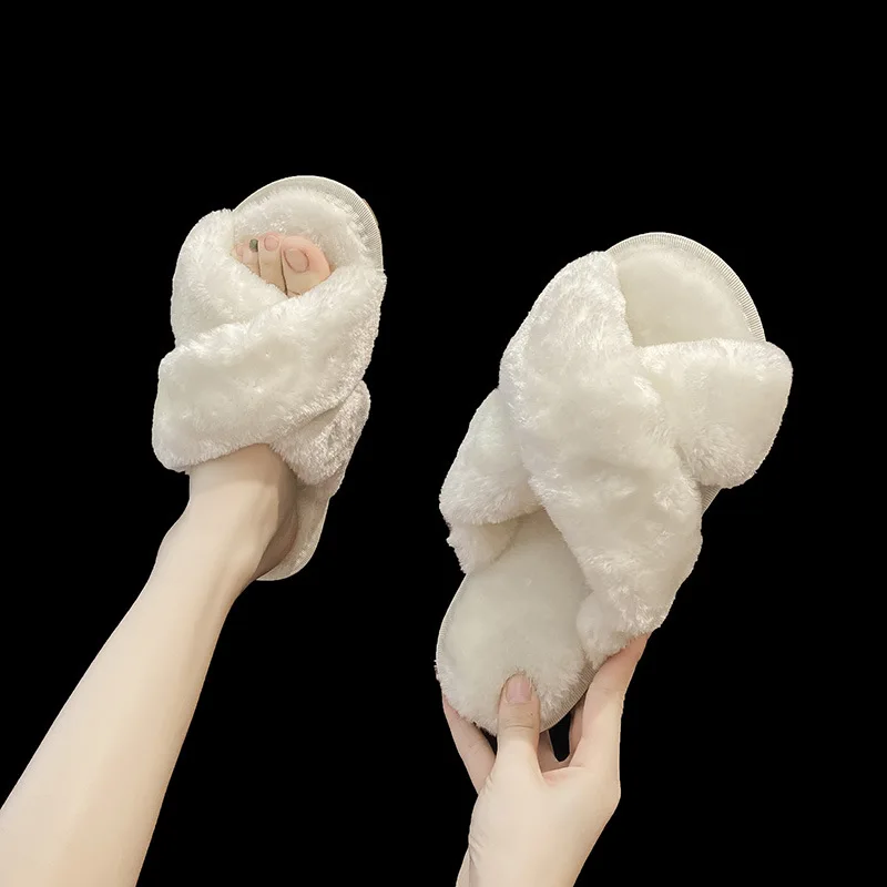 Women's Fluffy Slippers Shoes Women's Autumn Winter Comfortable Sheepskin Wool Warm Cotton Slippers Home Casual Shoes for Women
Women's Fluffy Slippers Shoes Women's Autumn Winter Comfortable Sheepskin Wool Warm Cotton Slippers Home Casual Shoes for Women