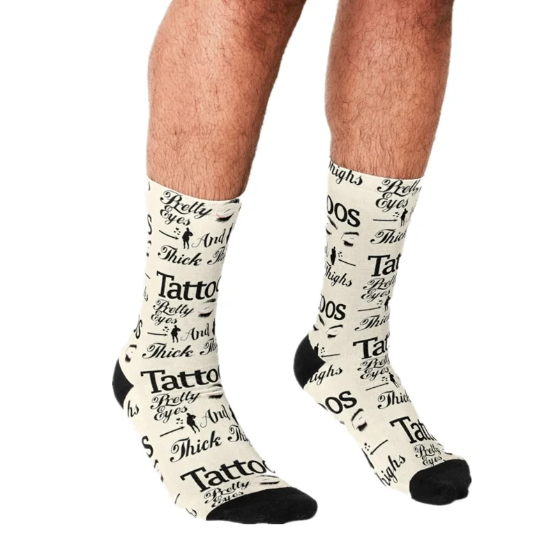 Funny Men's socks Tattoos Pretty Eyes and Thick Thighs Printed hip hop Happy Socks cute boys street style Crazy Socks for men
Funny Men's socks Tattoos Pretty Eyes and Thick Thighs Printed hip hop Happy Socks cute boys street style Crazy Socks for men