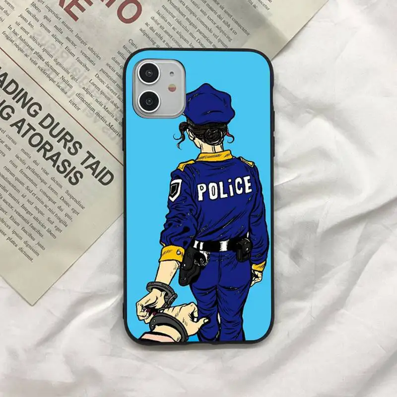MaiYaCa полицейский чехол для телефона iPhone 11 12 13 mini pro XS MAX 8 7 6 6S Plus X 5S SE 2020 XR | Мобильные