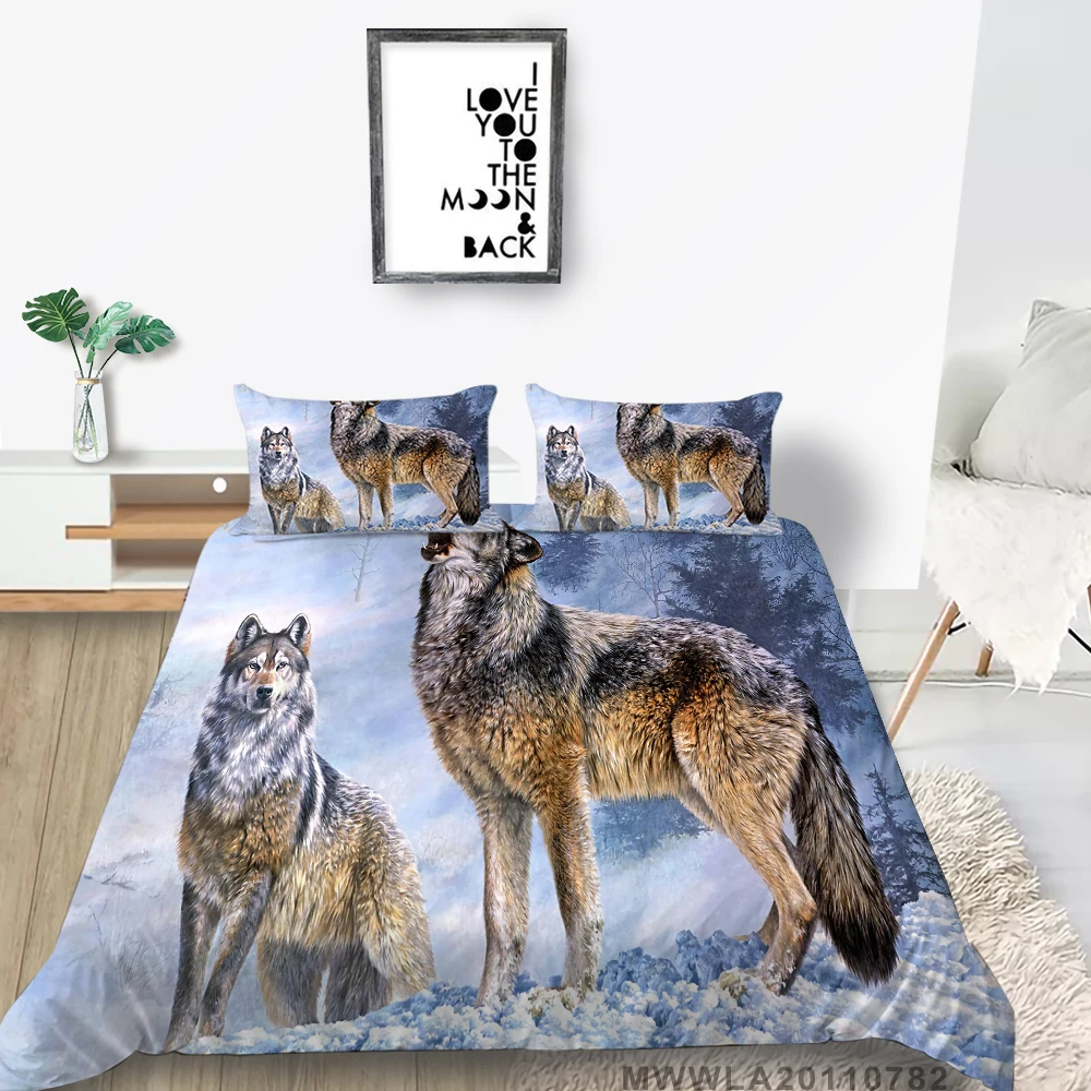 Evil Wolf Bed Set King Size Cool 3D Cartoon Duvet Cover Twin Full Queen Single Double Full Moon Night Bedding Set High End
Evil Wolf Bed Set King Size Cool 3D Cartoon Duvet Cover Twin Full Queen Single Double Full Moon Night Bedding Set High End