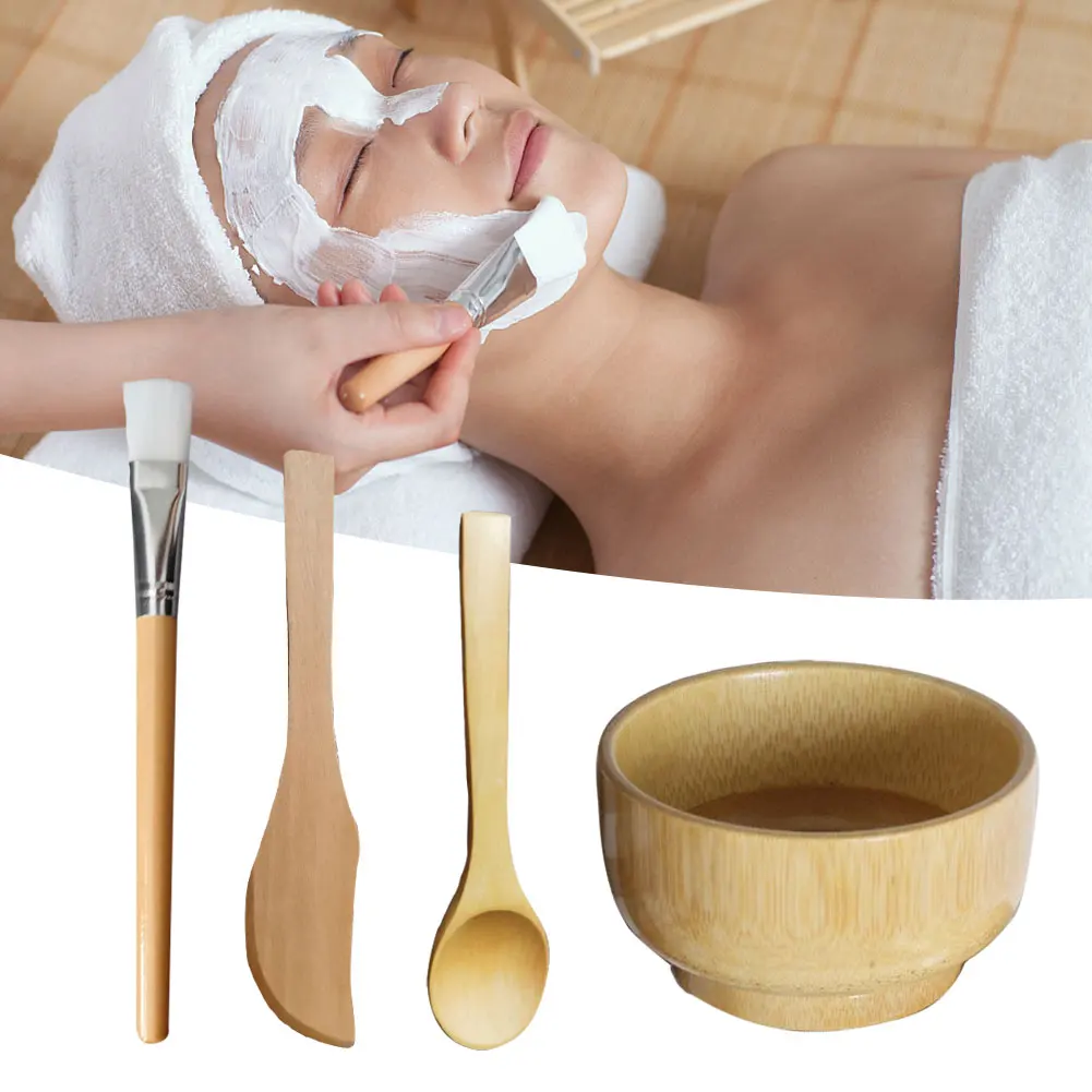 DIY Multifunctional Bowl Spatula Travel Reusable 4 In 1 Spoon Mixing Tool Set Bamboo Home Brush Accessories For Face Treatment
DIY Multifunctional Bowl Spatula Travel Reusable 4 In 1 Spoon Mixing Tool Set Bamboo Home Brush Accessories For Face Treatment