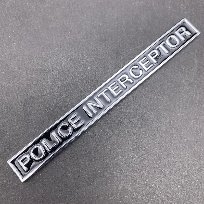 3D Car Trunk Emblem Badge Sticker for Ford Explorer Crown Victoria Police Interceptor Utility Sedan Charger Chevrolet Caprice V8 |