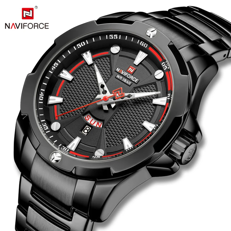 

NAVIFORCE Fashion 30m Waterpoof Watch Men Business Quartz Calendar Clock Stainless Steel Casual Man Wristwatch Relogio Masculino