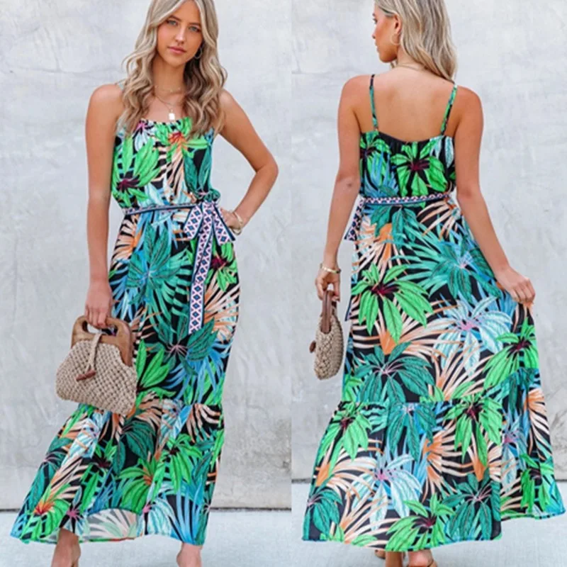 Strap Floral Dress Women Loose Sleeveless Sexy Casual Vestidos Spaghetti Strap Long Dresses LYQ243
Strap Floral Dress Women Loose Sleeveless Sexy Casual Vestidos Spaghetti Strap Long Dresses LYQ243