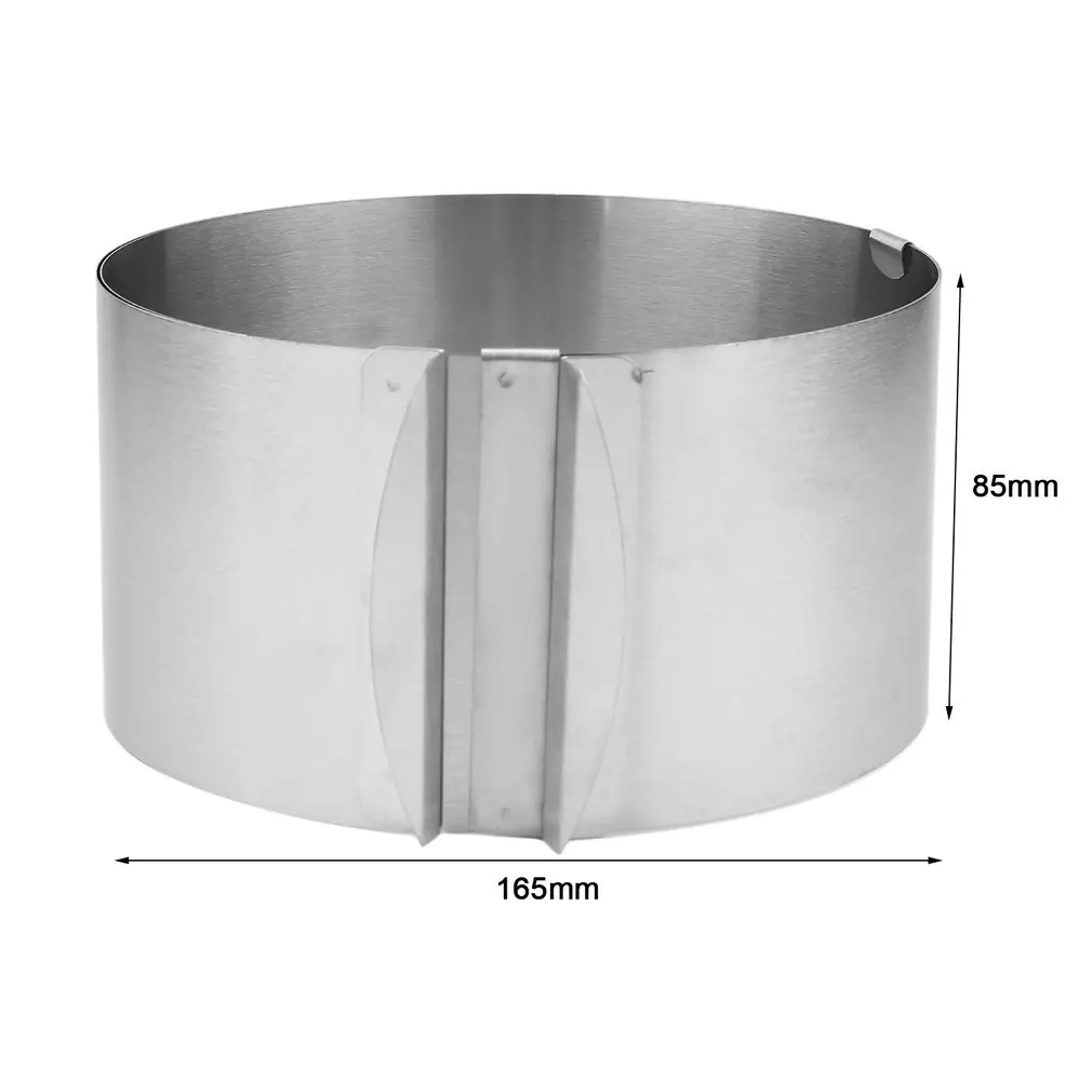 Adjustable Stainless Steel Mousse Ring 6"-12" Cake Pan Baking Styling Decorating Tools Set Mould Kitchen Accessories Dia165*85mm
Adjustable Stainless Steel Mousse Ring 6"-12" Cake Pan Baking Styling Decorating Tools Set Mould Kitchen Accessories Dia165*85mm