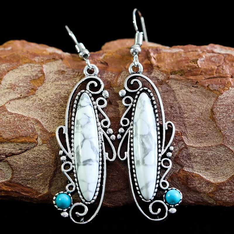 Hot Fashion White s Stone Earrings Ethnic Tribal Metal Hollow Vines Pendant for Women Jewelry Z3D409
Hot Fashion White s Stone Earrings Ethnic Tribal Metal Hollow Vines Pendant for Women Jewelry Z3D409