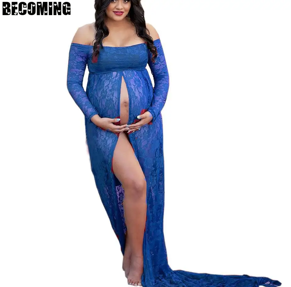 Lace Maternity Dresses For Photo Shoot Pregnant Photo Shoot Dress Woman Clothes Long-sleeve Pregnant Dress Photography Props 
Lace Maternity Dresses For Photo Shoot Pregnant Photo Shoot Dress Woman Clothes Long-sleeve Pregnant Dress Photography Props