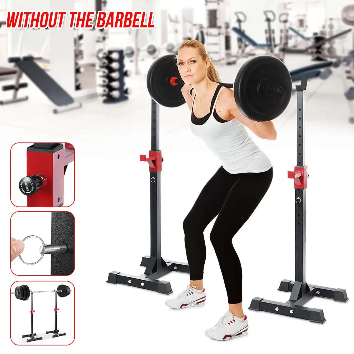 High-quality Adjustable Squat Stand Split Barbell Rack Barbell Squat Body Frame Weight Lifting Barbell Rack Fitness Equipments
High-quality Adjustable Squat Stand Split Barbell Rack Barbell Squat Body Frame Weight Lifting Barbell Rack Fitness Equipments