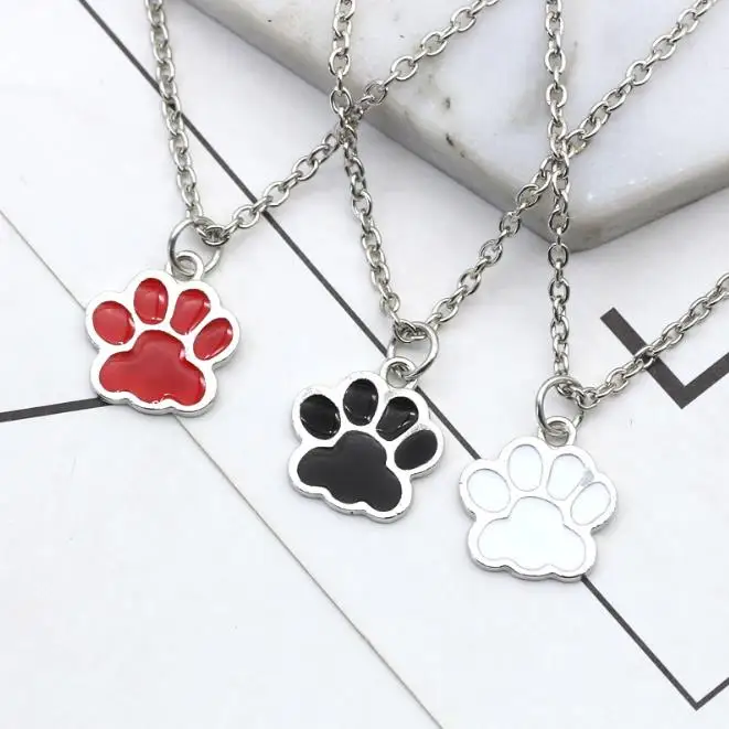 Fashion Women Dog Cat Paw Print Alloy Pendant Enamel Necklace Pet Lover Girls Korean Jewelry Gift Hot
Fashion Women Dog Cat Paw Print Alloy Pendant Enamel Necklace Pet Lover Girls Korean Jewelry Gift Hot