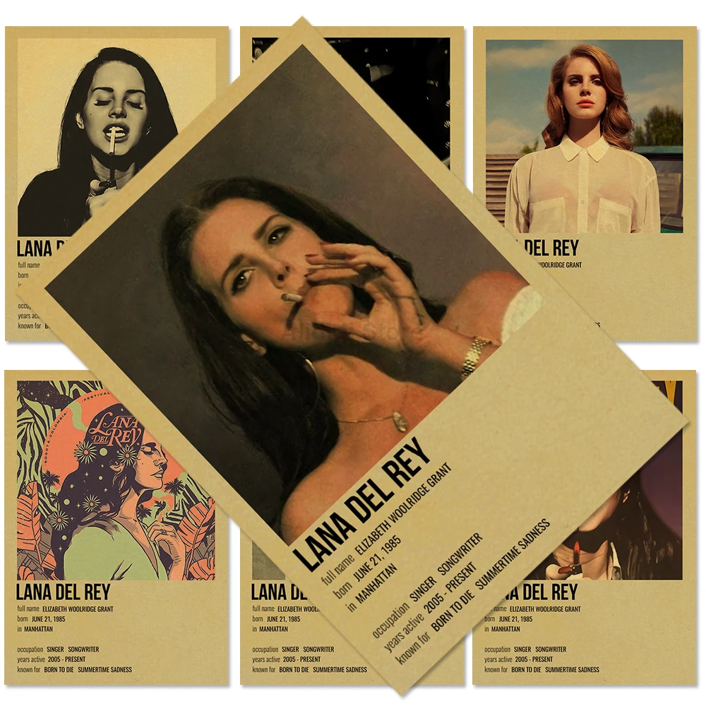 Popular Female Singer Lana Del Rey Kraft Paper Poster Home Decor Study Bedroom Bar Cafe Wall Paintings Stickers Vintage Posters
Popular Female Singer Lana Del Rey Kraft Paper Poster Home Decor Study Bedroom Bar Cafe Wall Paintings Stickers Vintage Posters