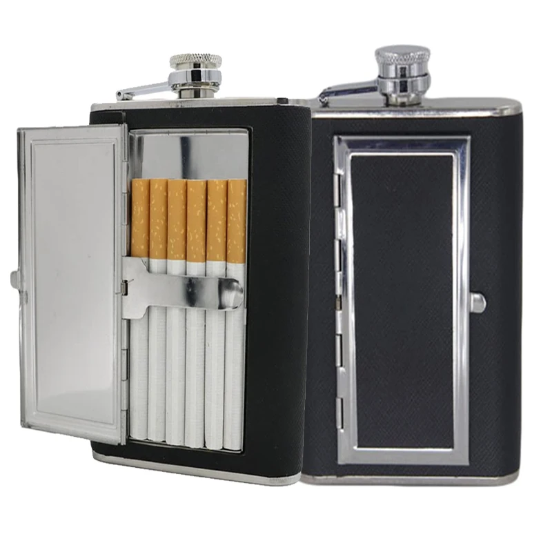 6oz Hip Flask Drinkware Alcohol Liquor Portable Stainless Steel Flagon For Car Lighter Cigarette Case Dual-purpose Hip Flask
6oz Hip Flask Drinkware Alcohol Liquor Portable Stainless Steel Flagon For Car Lighter Cigarette Case Dual-purpose Hip Flask