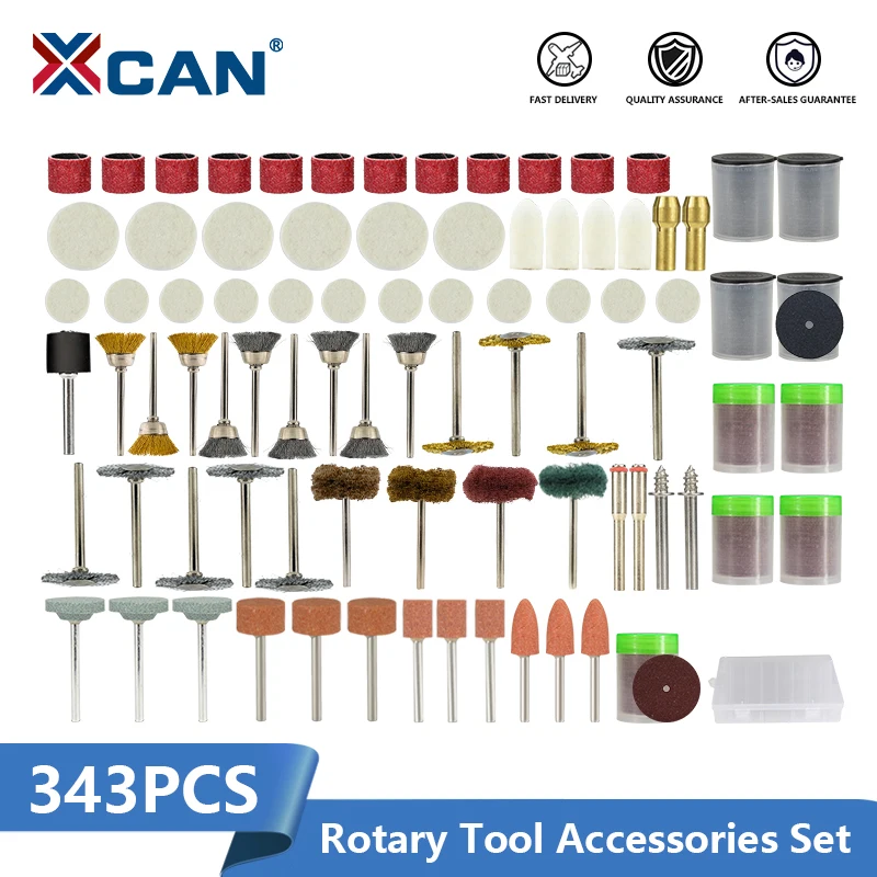 XCAN Electric Mini Drill Bit Kit 343pcs Abrasive Rotary Tool Accessories Diamond Cutting Discs Sanding Grinding Set for Dremel
XCAN Electric Mini Drill Bit Kit 343pcs Abrasive Rotary Tool Accessories Diamond Cutting Discs Sanding Grinding Set for Dremel