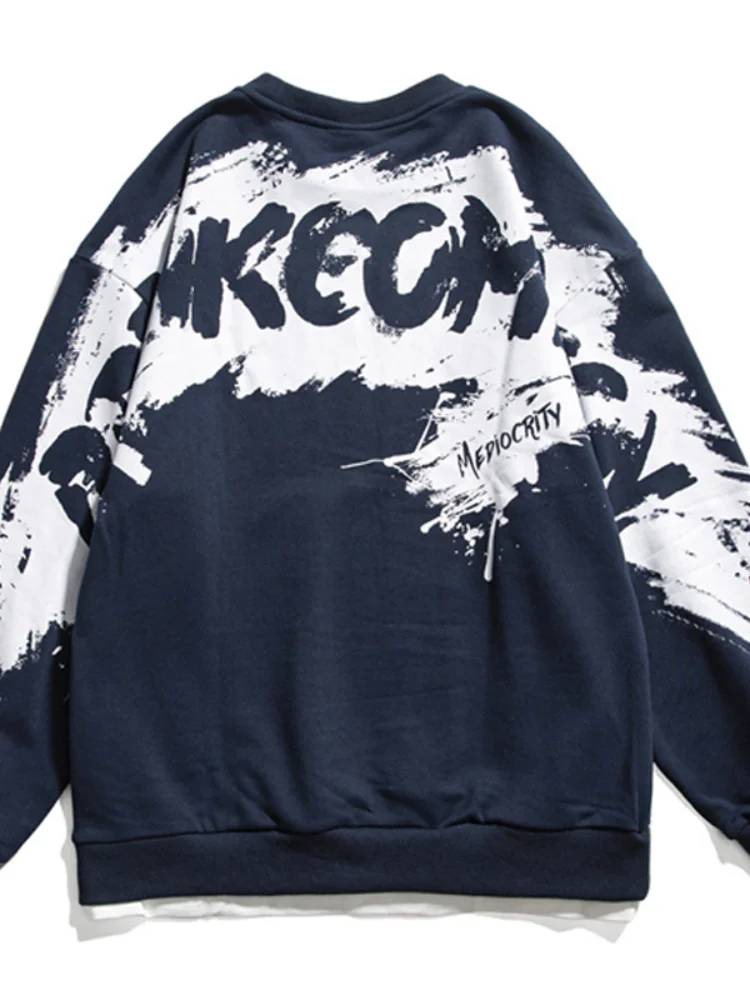 Men Oversized Sweatshirt Letter Print Pure Cotton Harajuku Vintage Lounge Clothes Fake Two Solid Color Pullover Sudaderas Autumn
Men Oversized Sweatshirt Letter Print Pure Cotton Harajuku Vintage Lounge Clothes Fake Two Solid Color Pullover Sudaderas Autumn