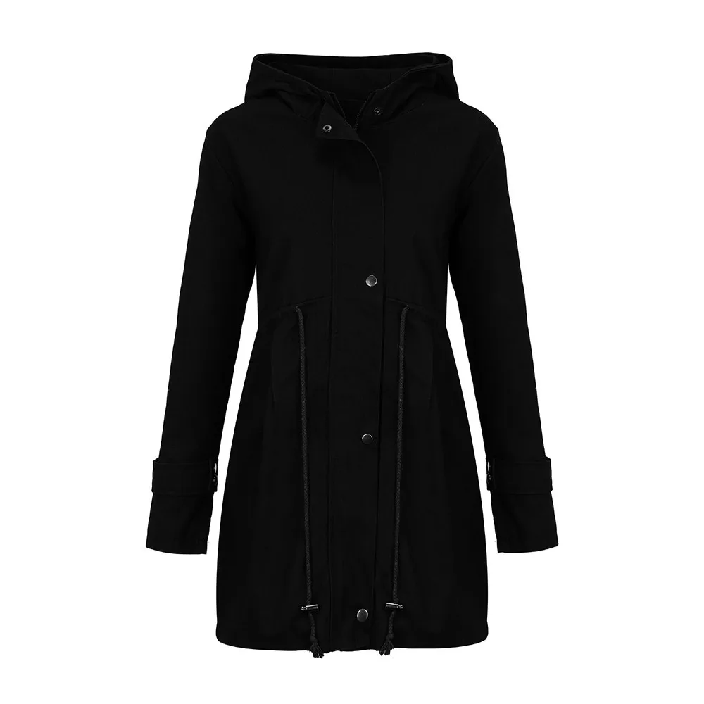 Женские куртки и пальто 2020 Женская мода плюс размер сплошная пуговица молния