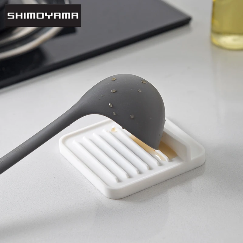 SHIMOYAMA Spoon Holder Spatula Ladle Shelf Kitchen Cooking Rest Utensil Fork Storage Organizer Rack Silicone Drying Tray Tool
SHIMOYAMA Spoon Holder Spatula Ladle Shelf Kitchen Cooking Rest Utensil Fork Storage Organizer Rack Silicone Drying Tray Tool