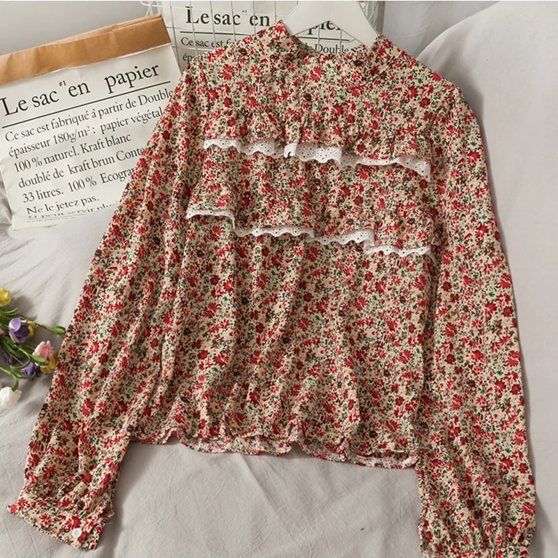 Женские блузки Fairycore с цветочным принтом, кружевные комбинированные рубашки на весну 2022, винтажная модная одежда с длинным рукавом с буфами,... 
Женские блузки Fairycore с цветочным принтом, кружевные комбинированные рубашки на весну 2022, винтажная модная одежда с длинным рукавом с буфами,...