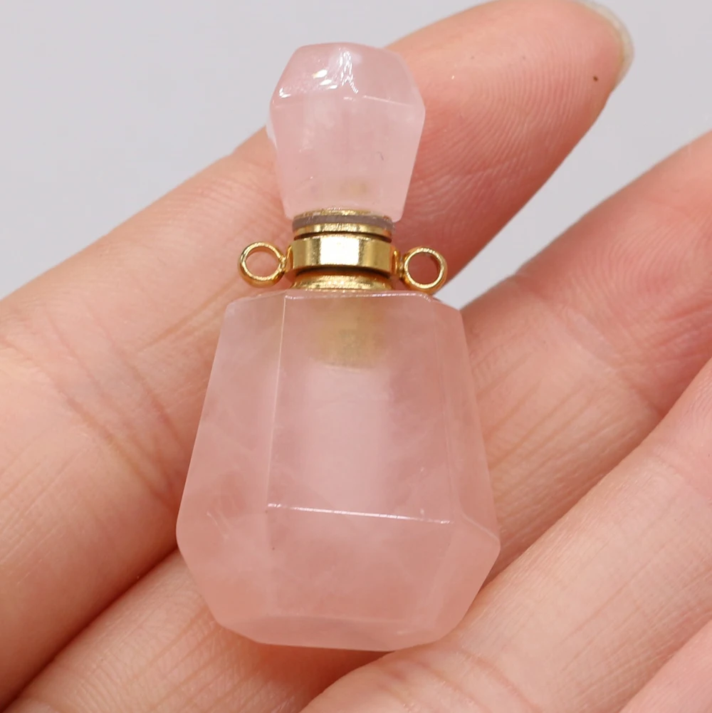 Hot Selling Natural Rose Quartz Perfume Bottle Exquisite Pendant Making DIY Fashion Charm Necklace Bracelet Jewelry
Hot Selling Natural Rose Quartz Perfume Bottle Exquisite Pendant Making DIY Fashion Charm Necklace Bracelet Jewelry