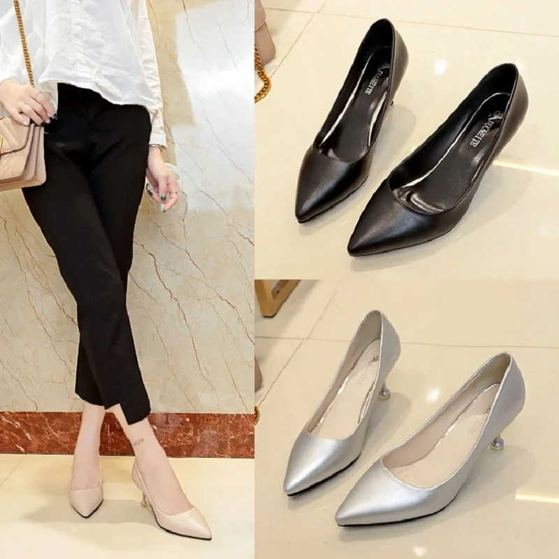 Women's large size high-heeled shoes spring and autumn new bridesmaid shoes stiletto high-heeled pointed head with women's shoes
Women's large size high-heeled shoes spring and autumn new bridesmaid shoes stiletto high-heeled pointed head with women's shoes