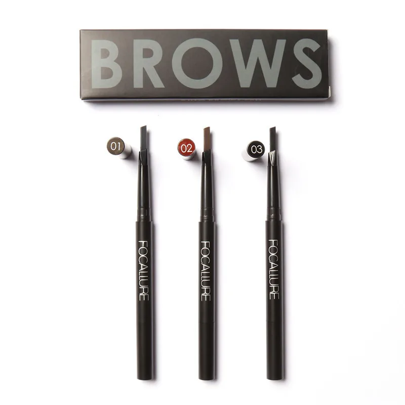 FOCALLURE 3 colors Eyebrow Pencil Eye Makeup Brow Shades Brush Powder Tint Long Lasting Waterproof Eyebrow Pencil Cosmetics
FOCALLURE 3 colors Eyebrow Pencil Eye Makeup Brow Shades Brush Powder Tint Long Lasting Waterproof Eyebrow Pencil Cosmetics